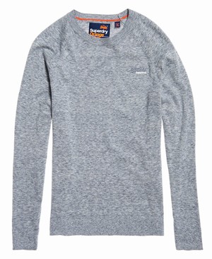 Superdry Cotton Crew Neck Férfi Ugró Kék | XLTUH1487